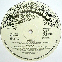Sarava Sarava USED VINYL 12INCH 33 S RPM PROMO
