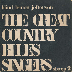 Blind Lemon Jefferson The Great Country Blues Singers USED VINYL 7INCH 45 RPM EP MONO