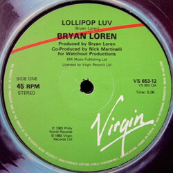 Bryan Loren Lollipop Luv VINYL 12" USED