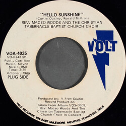 Maceo Woods / The Christian Tabernacle Concert Choir Hello Sunshine USED VINYL 7INCH 45 RPM PROMO