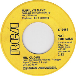 Marilyn Maye Mr. Clown /  Feelin' USED VINYL 7INCH 45 RPM PROMO