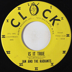 Jan And The Radiants Is It True / Now Is The Hour USED VINYL 7INCH 45 RPM SINGLE