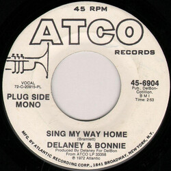 Delaney & Bonnie Sing My Way Home Vinyl 7" USED