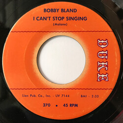 Bobby Bland I Can't Stop Singing / The Feeling Is Gone USED VINYL 7INCH 45 RPM