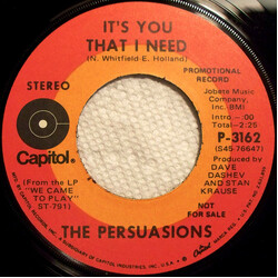 The Persuasions It's You That I Need USED VINYL 7INCH 45 RPM PROMO