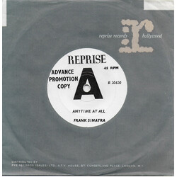 Frank Sinatra Any Time At All USED VINYL 7INCH 45 RPM SINGLE PROMO