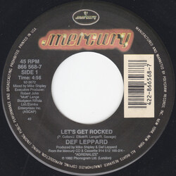 Def Leppard Let's Get Rocked USED VINYL 7INCH 45 RPM SINGLE
