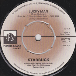 Starbuck (2) Lucky Man USED VINYL 7INCH SINGLE