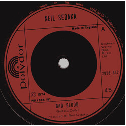 Neil Sedaka Bad Blood USED VINYL 7INCH 45 RPM SINGLE