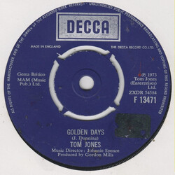 Tom Jones Golden Days USED VINYL 7INCH 45 RPM