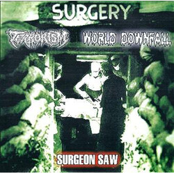World Downfall (3) / Terrorism Surgeon Saw USED VINYL 7INCH 33 S RPM LIMITED EDITION NUMBERED WHITE LABEL