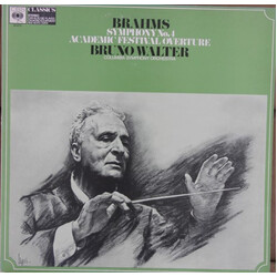 Johannes Brahms / Bruno Walter / Columbia Symphony Orchestra Symphony No. 4 Academic Festival Overture Vinyl LP USED