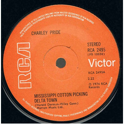 Charley Pride Mississippi Cotton Picking Delta Town USED VINYL 7INCH 45 RPM
