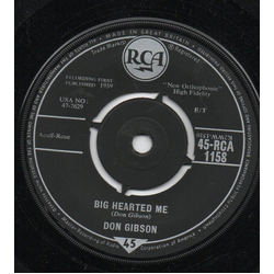 Don Gibson Big Hearted Me / I'm Movin' On USED VINYL 7INCH 45 RPM