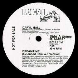 Daryl Hall Dreamtime USED VINYL 12INCH PROMO STEREO