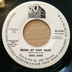 Jesse James (2) Thank You Darlin' / Bring My Baby Back USED VINYL 7INCH PROMO