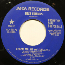 Byron Berline & Sundance Best Friends USED VINYL 7INCH 45 RPM PROMO STEREO