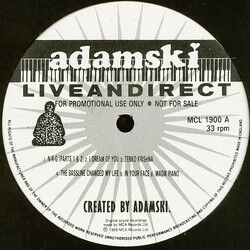Adamski Liveandirect Vinyl LP USED