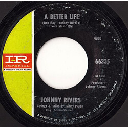 Johnny Rivers Right Relations / A Better Life USED VINYL 7INCH 45 RPM STYRENE
