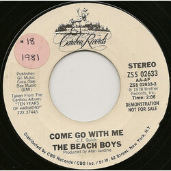 The Beach Boys Come Go With Me Vinyl 7" USED