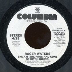 Roger Waters 5:01AM (The Pros And Cons Of Hitch Hiking) USED VINYL 7INCH 45 RPM SINGLE PROMO STYRENE STEREO