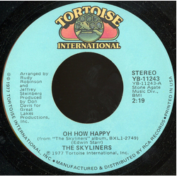 The Skyliners Oh How Happy / We've Got Love On Our Side Vinyl 7" USED