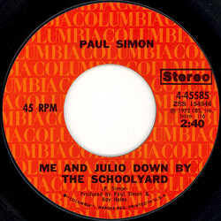 Paul Simon Me And Julio Down By The Schoolyard / Congratulations USED VINYL 7INCH 45 RPM SINGLE STYRENE