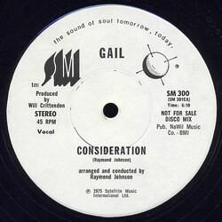Gail Consideration USED VINYL 12INCH PROMO 45 RPM