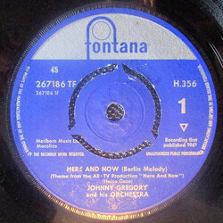 John Gregory And His Orchestra Here And Now (Berlin Melody) USED VINYL 7INCH 45 RPM SINGLE