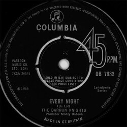 The Barron Knights Doing What She's Not Supposed To Do USED VINYL SINGLE 7INCH 45 RPM