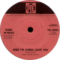 Mark Wynter Babe I'm Gonna Leave You USED VINYL 7INCH 45 RPM SINGLE