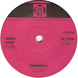 Sandie Shaw Tomorrow USED VINYL 7INCH 45 RPM SINGLE