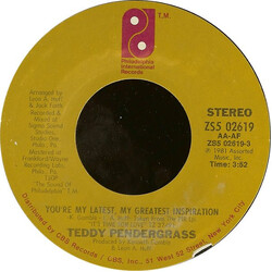 Teddy Pendergrass You're My Latest, My Greatest Inspiration / Keep On Lovin' Me USED VINYL 7INCH SINGLE