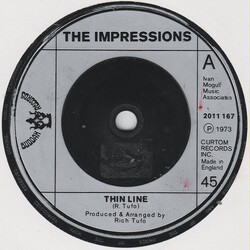 The Impressions Thin Line USED VINYL 7INCH 45 RPM