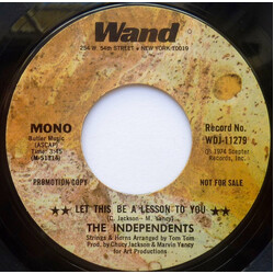 The Independents Let This Be A Lesson To You USED VINYL 7INCH 45 RPM PROMO