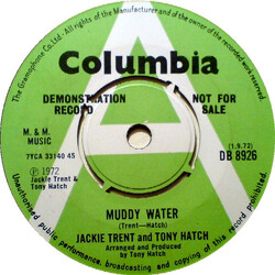 Jackie Trent & Tony Hatch Muddy Water USED VINYL 7INCH 45 RPM SINGLE PROMO