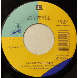 Paul Brandt I Meant To Do That Vinyl 7" USED