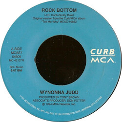 Wynonna Rock Bottom Vinyl 7" USED
