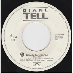 Diane Tell Gilberto (Version '87) USED VINYL 7INCH 45 RPM PROMO