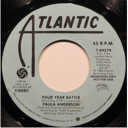 Paula Anderson Four Year Battle USED VINYL 7INCH 45 RPM PROMO STYRENE STEREO