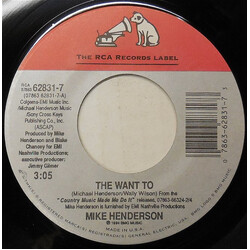 Mike Henderson The Want To USED VINYL 7INCH 45 RPM SINGLE