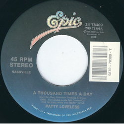 Patty Loveless A Thousand Times A Day Vinyl 7" USED