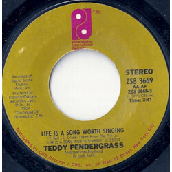 Teddy Pendergrass Life Is A Song Worth Singing VINYL 7" USED
