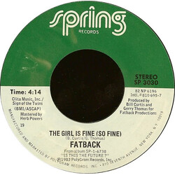The Fatback Band The Girl Is Fine (So Fine) VINYL 7" USED