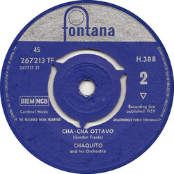 Chaquito And His Orchestra Nicola / Cha Cha Ottova USED VINYL 7INCH 45 RPM SINGLE MONO