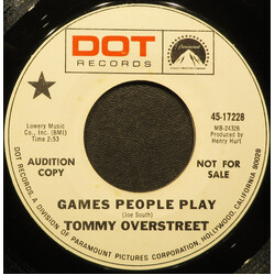 Tommy Overstreet Games People Play USED VINYL 7INCH 45 RPM PROMO