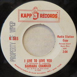 Barbara Chandler I Live To Love You USED VINYL 7INCH 45 RPM PROMO
