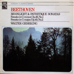 Ludwig van Beethoven / Walter Gieseking Moonlight & Pathetique Sonatas Vinyl LP USED