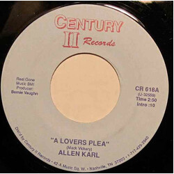 Allen Karl A Lovers Plea USED VINYL 7INCH SINGLE