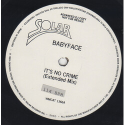 Babyface It's No Crime USED VINYL 12INCH SINGLE PROMO